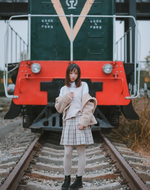 冬日JK少女这一站过后,下一站是什么样的风景呢 - 拿相机的执义