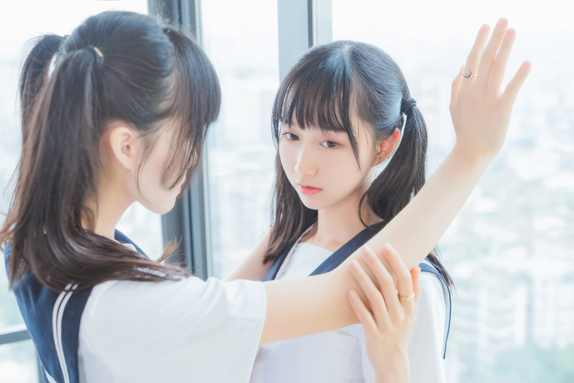 木绵绵OwO - NO.47 ×桜桃喵 她(制服×制服) 3